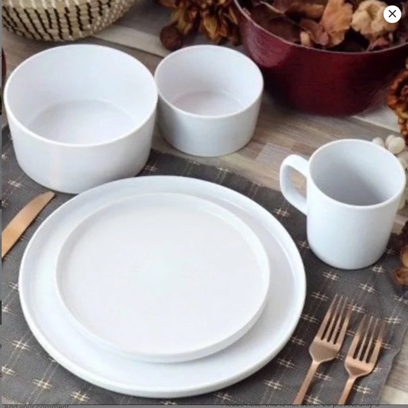 New 5 pcs Set Stoneware Luxmatte Dinnerware plate mug bowl Elama - Picture 1 of 10